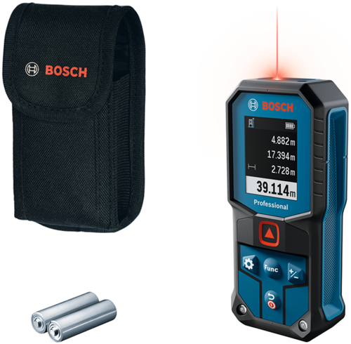 Télémètre laser Bosch bleu glm 40-31 | 2 piles 1,5v lr6 (aa) + coffret de rangement - 0601075000