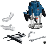 Routeur Bosch bleu gof 20-12 | y compris clé, guide parallèle, 2x pinces, 2x adaptateurs anti-poussière, guide à rouleaux - 0601627221
