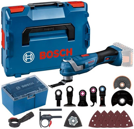 Outil multifonction à batterie Bosch blue gop 18v-34 avec accessoires 18v | sans batteries ni chargeur en l-boxx - 06018g2002