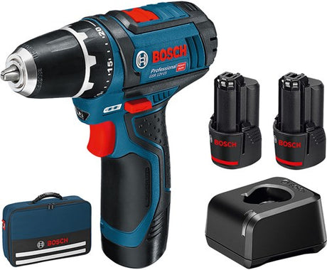 Perceuse-perceuse sans fil Bosch bleue gsr 12v-15 | Batterie lithium-ion 12 V 2,0 Ah - 060186810f