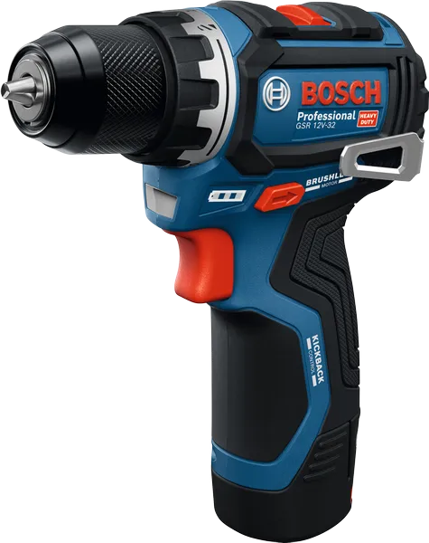 Perceuse sans fil Bosch bleue gsr 12v-32 | 2x GBA 12v 2.0 ah et chargeur gal 12v-20 - 06019n7003