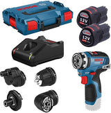 Perceuse-visseuse sans fil Bosch GSR 12V-35 FC bleue + accessoires | 2 piles 3,0 Ah | dans l-boxx - 06019h3000