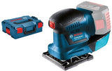 Bosch blue bosch professional gss 18v-10 - ponceuse orbitale sans fil - sans batterie ni chargeur - avec 3x plaque de base avec plateau de ponçage - 3x feuille abrasive