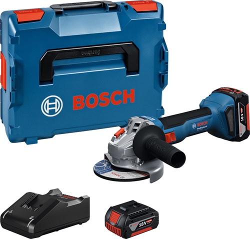 Meuleuse d'angle sans fil Bosch blue gws 18v-8 | comprenant 2x chargeur GBA 18v 4,0 ah gal 18v-40 - 06019n9002