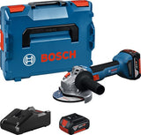 Meuleuse d'angle sans fil Bosch blue gws 18v-8 | comprenant 2x chargeur GBA 18v 4,0 ah gal 18v-40 - 06019n9002