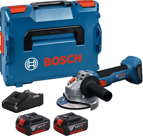 Meuleuse d'angle sans fil Bosch blue gws 18v-8 | comprenant 2x chargeur GBA 18v 5,0 ah gal 18v-40 - 06019n9003