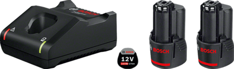 BOSCH PROF STARTSET 12V 2 ACCUS 2.0 AH et Charger