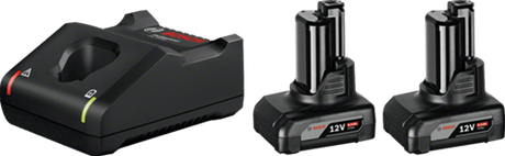 Bosch kit de démarrage bleu premium - 2 x gba 12v 6.0ah + gal 12v-40 professionnel - 1600a01b20