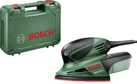 Ponceuse multi Bosch psm 100 a - filaire - 3 feuilles abrasives - 100 w