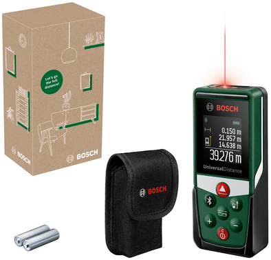 Bosch universaldistance 50c - télémètre laser - avec piles et étui de rangement