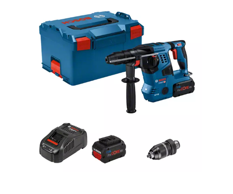 Bosch bleu gbh 18v-28 cf | Marteau perforateur sans fil 18v sds-plus 3.3j en l-boxx 238 (2x batterie procore 8.0ah + chargeur) - 0611921002