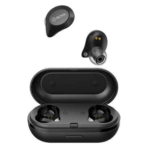 Écouteurs stéréo sans fil Bluetooth Boya BY-AP1 noirs