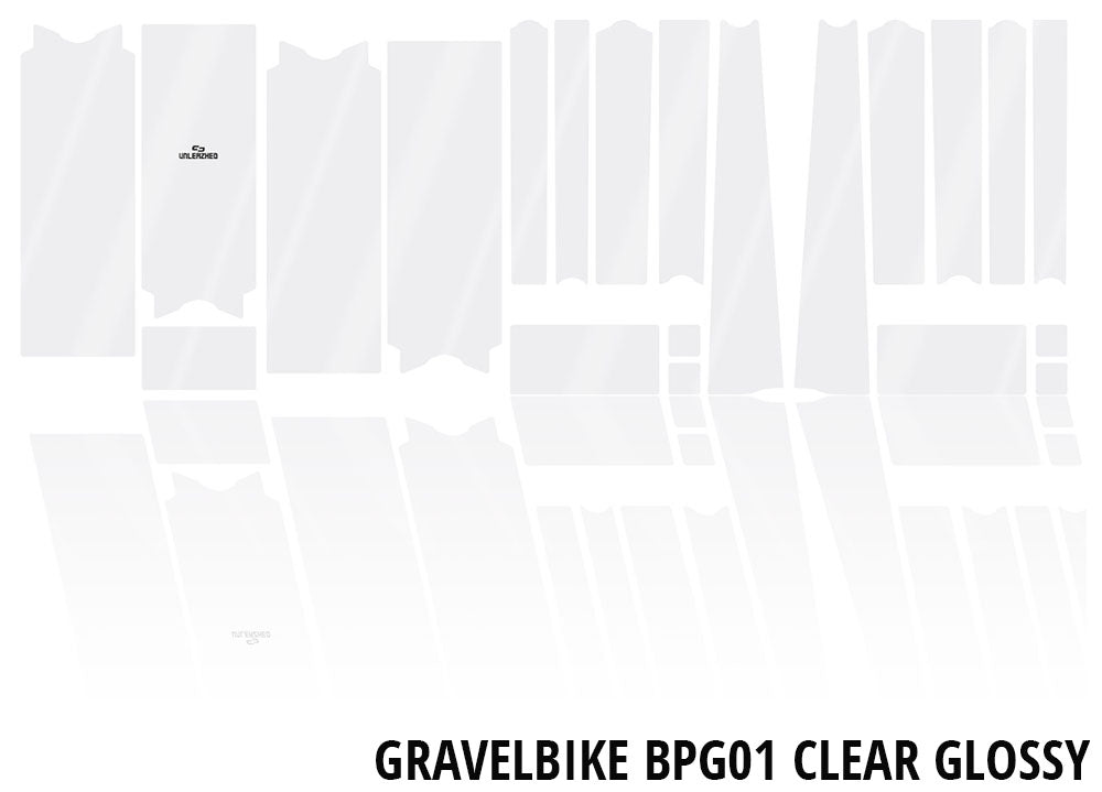 Unleazhed Unscratch - Film de protection pour cadre de vélo de gravier bpg01 transparent