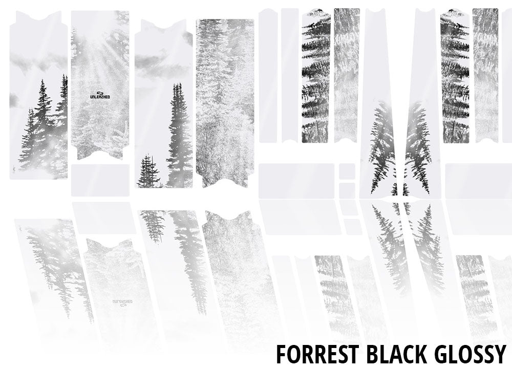 Unleazhed Unscratch - Film de protection de cadre pour vélo gravel bpg01 noir forêt