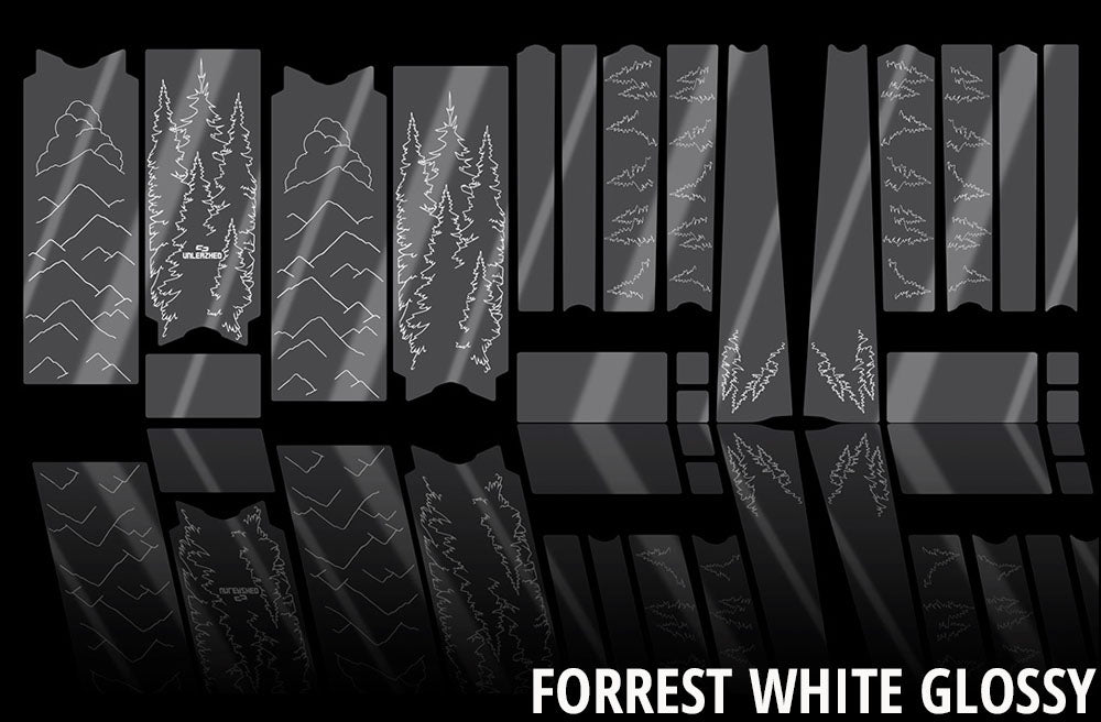 Unleazhed Unscratch - Film de protection de cadre pour vélo gravel bpg01 blanc forêt