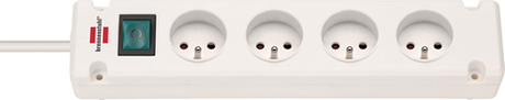 Brennerstuhl multiprise bremounta | 4 fois | blanc | 1,5 m h05vv-f 3g1,5 | avec interrupteur | fr être - 1150651124