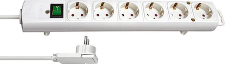 Brennerstuhl prise confort-line plus avec fiche plate 6 prises blanc 2m h05vv-f 3g1.5 - 1153320100