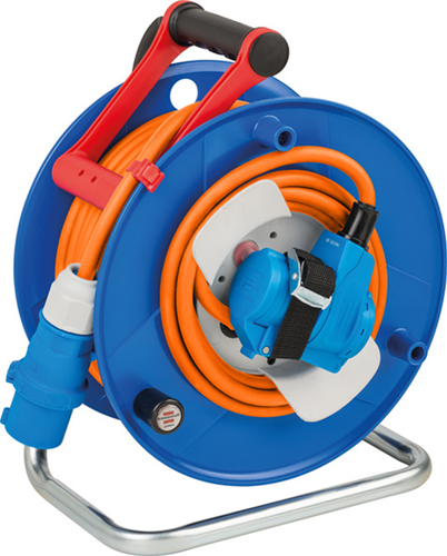 Brennenstuhl CEE-Cable Reel avec 23 + 2M RN Cable en orange