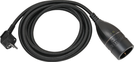 Ngk brennerstuhl fourniture de haute qualité avec interrupteur rotatif et gaine textile 3m h05vv-f 3g1.5 noir - 1161830010