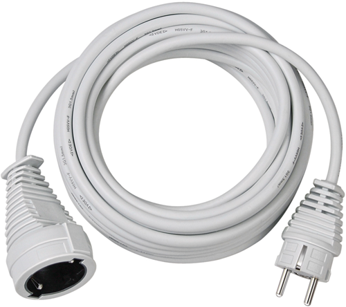 Rallonge en plastique de qualité Brennerstuhl | 10m | blanc | h05vv-f 3g1.5 fr - 1168464