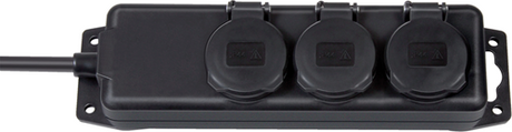 Distributeur de prises Brennerstuhl | IP44 | 3 fois | noir | 2m | h07rn-f 3g1.5 fr - 1159934