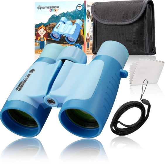 Bresser Binoculars Junior 10,5 cm Blue en caoutchouc