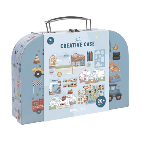 Little dutch knutselkoffer jim vehicles - creatief speelgoed - cadeautip