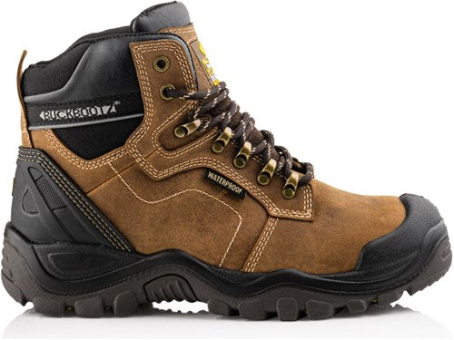 Buckbootz werkschoen bsh009 hoog s3 + kn | zwart bsh009bk | maat - 00.176.032.47