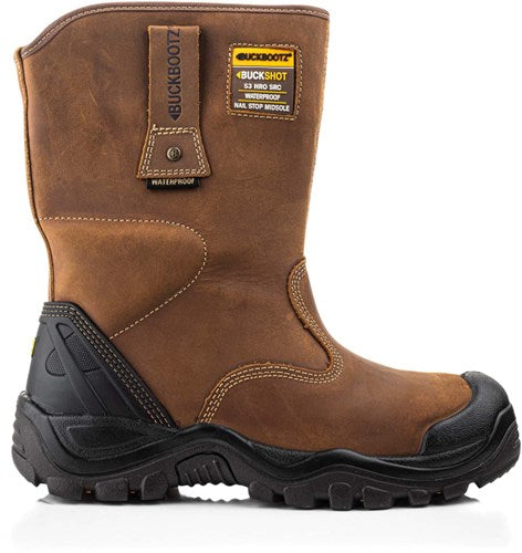 Buckbootz werkschoen buckshot werklaars bsh010 s3 | donkerbruin | maat 41 - 00.176.070.41