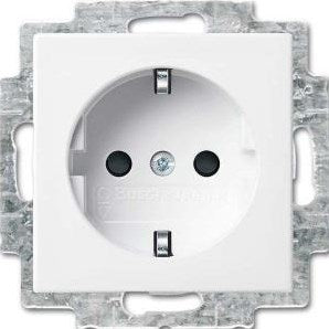 Busch Jaeger prise encastrable blanche RA + sécurité enfant - 4694000