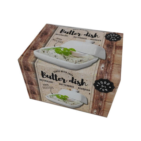 Ustensiles de cuisine beurrier porcelaine 10x7,5x5cm