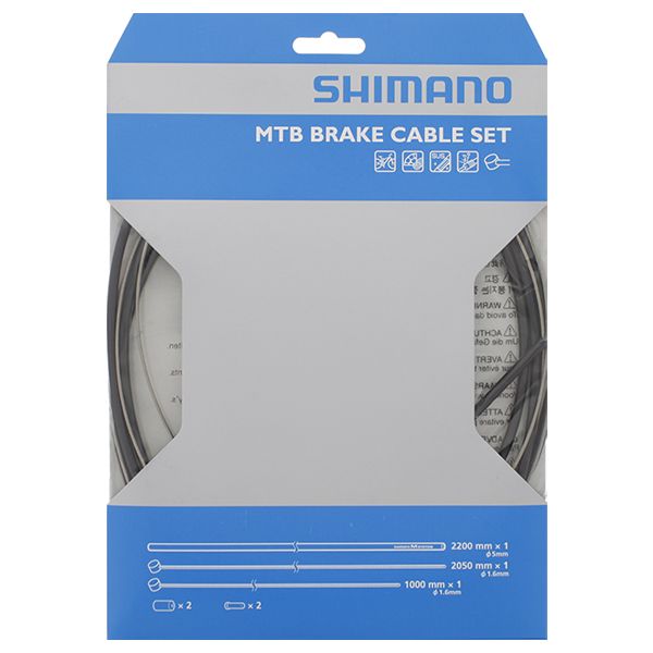 Jeu de câbles de frein Shimano vtt acier inoxydable avant arrière