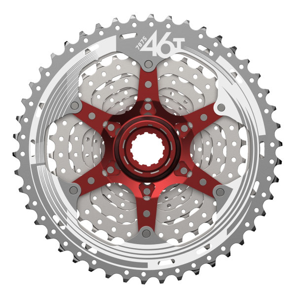 Sunrace CSMX3 10 vitesses Cassette 11-42T. argent métallique