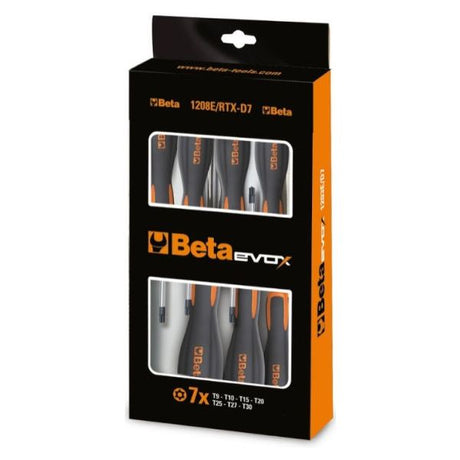 Jeu de 7 tournevis Beta pour vis avec profil Torx® inviolable<br>