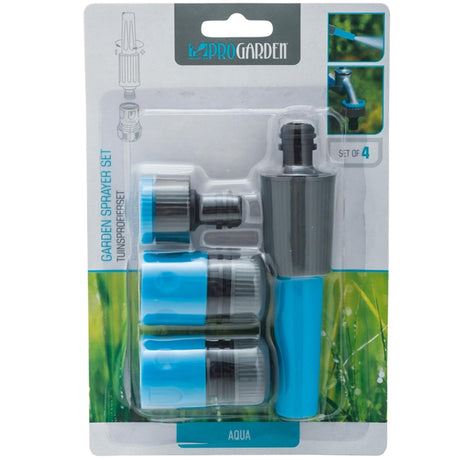 Set d'arrosage de jardin Basic 4 pièces bleu noir