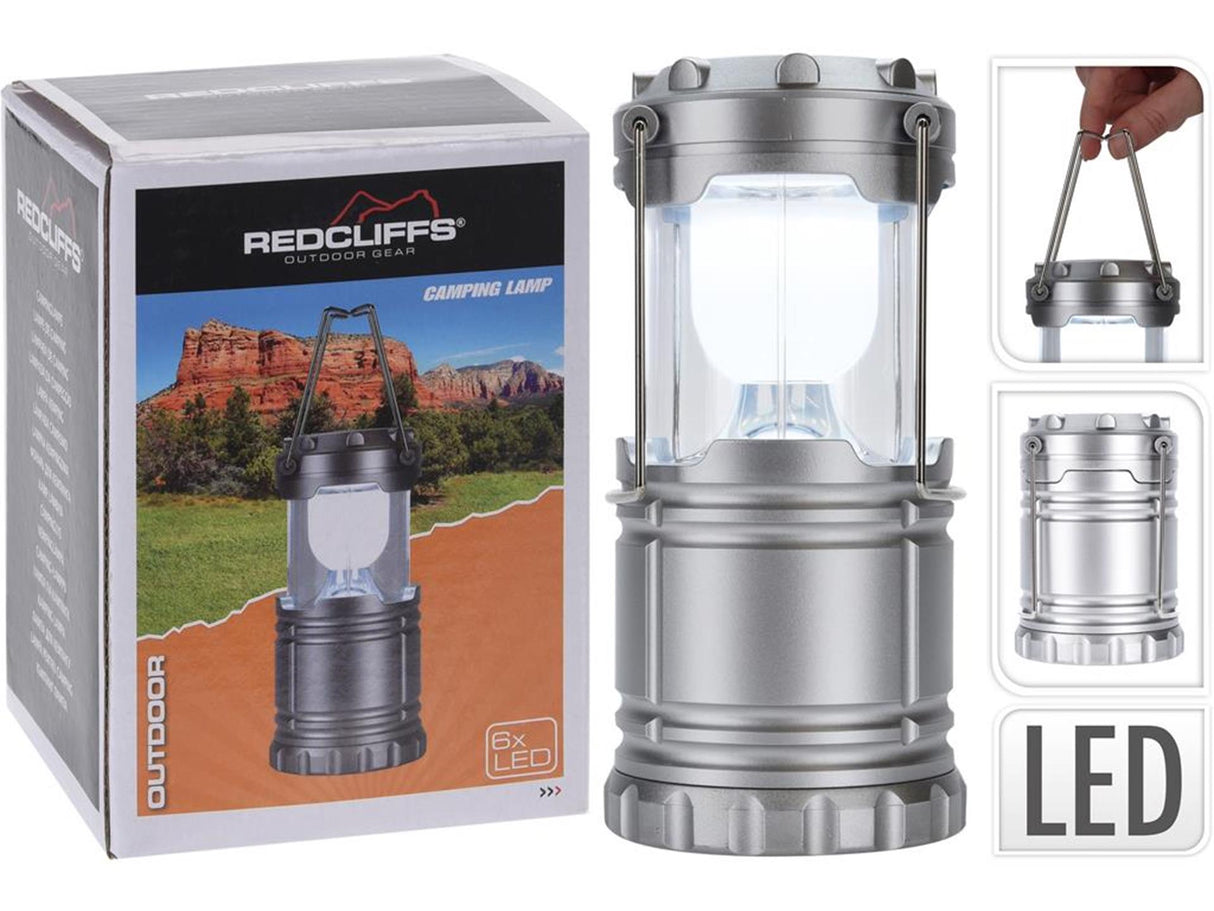 Lampe de camping Redcliffs plastique 6x LED h13cm