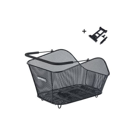 Panier à vélo Basil Icon m avec accessoire mik 13 litres 39 x 24 x 14 - noir