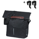 Basil sac city shopper noir | crochets micro | 16l