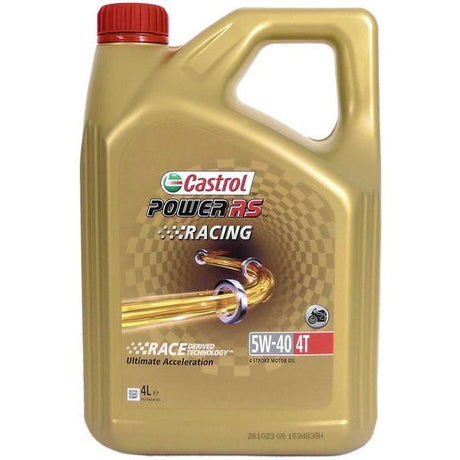 Huile Castrol power rs racing 4t 5w-40 - bouteille de 4 litres