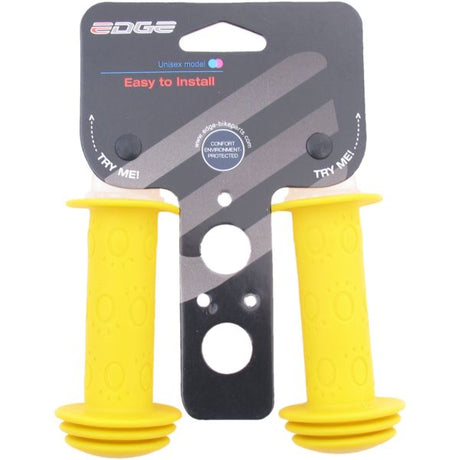 Poignées de vélo Edge Kiddy pour enfants - 96 mm, Geel