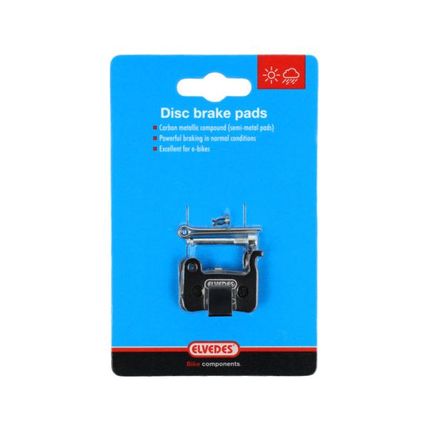 Jeu de plaquettes de frein à disque Elvedes - shimano - composé métallique en carbone (plaquettes semi-métalliques) - 1 paire