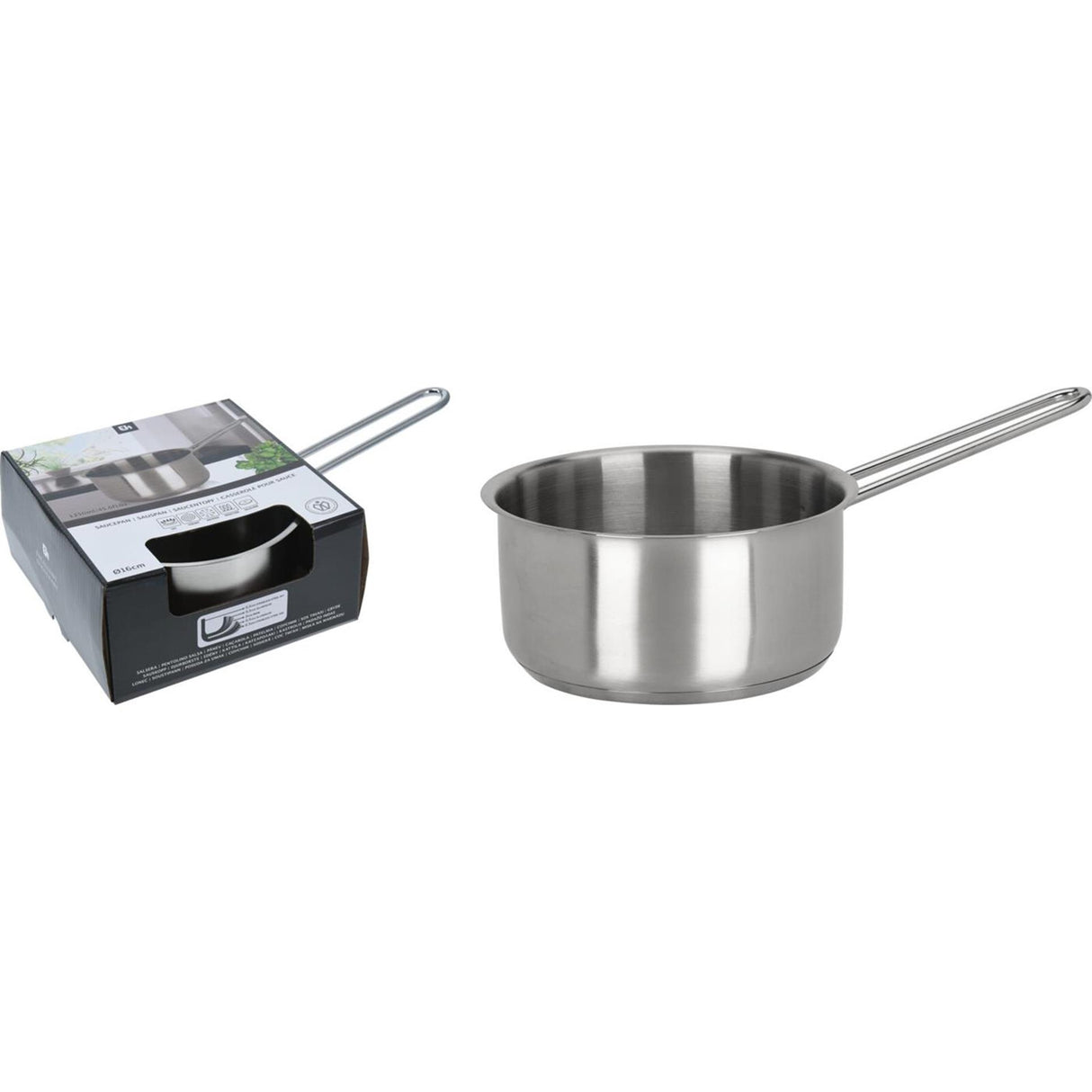 Excellente casserole pour articles ménagers, 16cm, en acier inoxydable, 1350ml