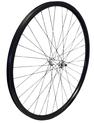 Gazelle kgs ryde roue avant 28 pouces (622) noir axe plein à rayons noirs