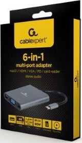 Cableexpert Adaptateur multiple USB-C 6-en-1 Station d'accueil USB-C 6 voies - 9530506