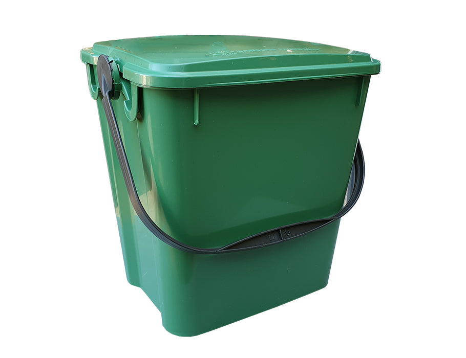 Chariot pour poubelles à roulettes 10l - vert
