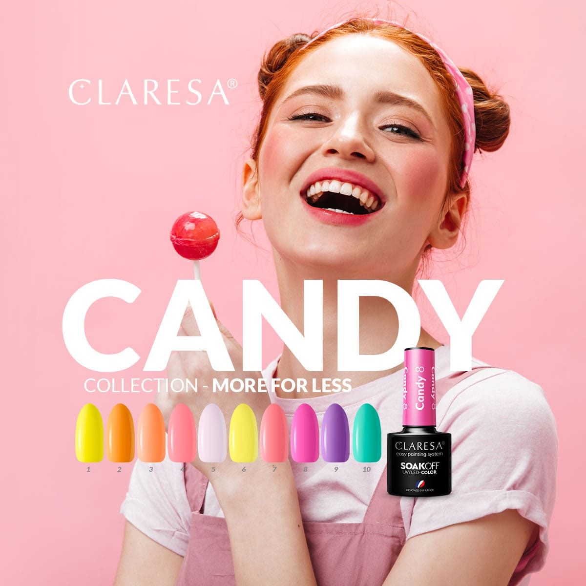 Claresa Vernis Gel UV LED 5 ml Bonbon 1