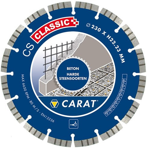 Scie diamantée Carat béton ø150x22,23mm, cs classic - csc1509000 - csc1509000