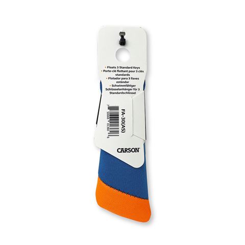 Carson floating key ring for 3 keys - Blue Orange