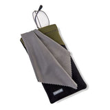 Etui à lunettes Carson en néoprène avec chiffon microfibre - olive noire