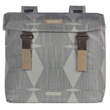 Basil Elegance Double Bicycle Bag, Chateau Taupe, animal de compagnie recyclé, pont universel, 40-49L